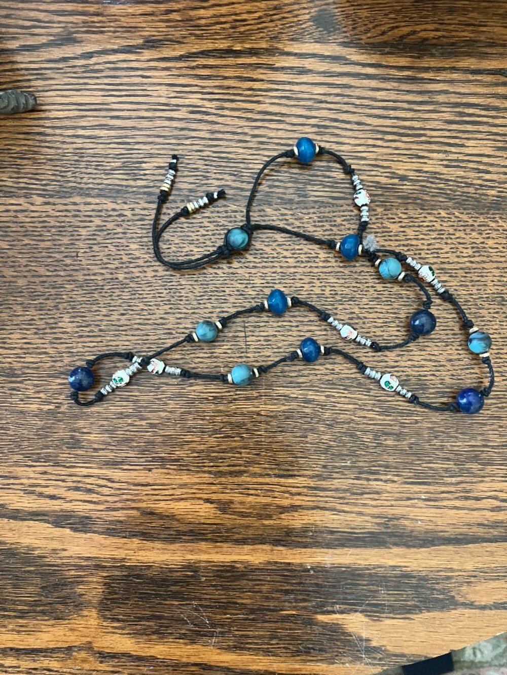 J Jill Blue Glass Bead Necklace